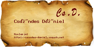 Csöndes Dániel névjegykártya