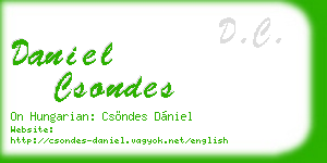 daniel csondes business card